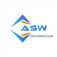 asw abstrait La technologie logo conception sur blanc Contexte. asw Créatif initiales lettre logo concept. vecteur