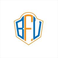 bfv abstrait monogramme bouclier logo conception sur blanc Contexte. bfv Créatif initiales lettre logo. vecteur