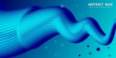 fond 3d liquide abstrait moderne avec dégradé bleu vecteur