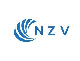 nzv lettre logo conception sur blanc Contexte. nzv Créatif cercle lettre logo concept. nzv lettre conception. vecteur