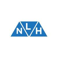 lnh abstrait initiale logo conception sur blanc Contexte. lnh Créatif initiales lettre logo concept. vecteur