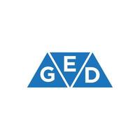 egd Triangle forme logo conception sur blanc Contexte. egd Créatif initiales lettre logo concept. vecteur