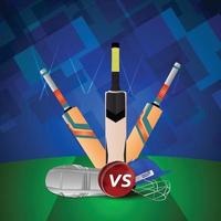 concept de design de match de tournoi de cricket vecteur