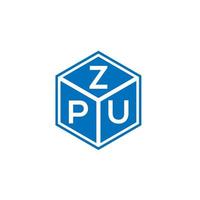 création de logo de lettre zpu sur fond blanc. concept de logo de lettre initiales créatives zpu. conception de lettre zpu. vecteur