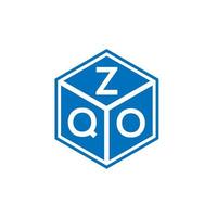 création de logo de lettre zqo sur fond blanc. concept de logo de lettre initiales créatives zqo. conception de lettre zqo. vecteur