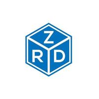 création de logo de lettre zrd sur fond blanc. concept de logo de lettre initiales créatives zrd. conception de lettre zrd. vecteur