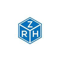 création de logo de lettre zrh sur fond blanc. concept de logo de lettre initiales créatives zrh. conception de lettre zrh. vecteur