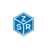 création de logo de lettre zsr sur fond blanc. concept de logo de lettre initiales créatives zsr. conception de lettre zsr. vecteur