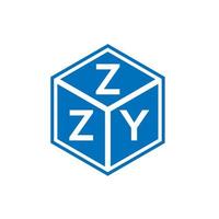 création de logo de lettre zzy sur fond blanc. concept de logo de lettre initiales créatives zzy. conception de lettre zzy. vecteur
