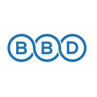 création de logo de lettre bbd sur fond blanc. concept de logo de lettre initiales créatives bbd. conception de lettre bbd. vecteur