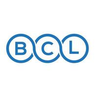 création de logo de lettre bcl sur fond blanc. concept de logo de lettre initiales créatives bcl. conception de lettre bcl. vecteur