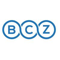 création de logo de lettre bcz sur fond blanc. concept de logo de lettre initiales créatives bcz. conception de lettre bcz. vecteur