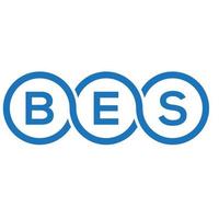 création de logo de lettre bes sur fond blanc. bes initiales créatives concept de logo de lettre. meilleure conception de lettre. vecteur