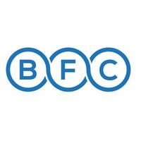 création de logo de lettre bfc sur fond blanc. concept de logo de lettre initiales créatives bfc. conception de lettre bfc. vecteur