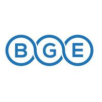 création de logo de lettre bge sur fond blanc. concept de logo de lettre initiales créatives bge. conception de lettre bge. vecteur