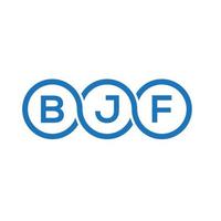 création de logo de lettre bjf sur fond blanc. concept de logo de lettre initiales créatives bjf. conception de lettre bjf. vecteur