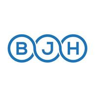 création de logo de lettre bjh sur fond blanc. concept de logo de lettre initiales créatives bjh. conception de lettre bjh. vecteur