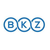 création de logo de lettre bkz sur fond blanc. bkz concept de logo de lettre initiales créatives. conception de lettre bkz. vecteur