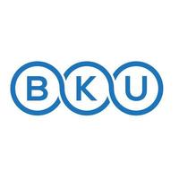 création de logo de lettre bku sur fond blanc. concept de logo de lettre initiales créatives bku. conception de lettre bku. vecteur