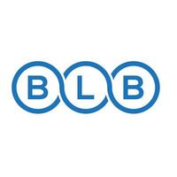 création de logo de lettre blb sur fond blanc. concept de logo de lettre initiales créatives blb. conception de lettre blb. vecteur