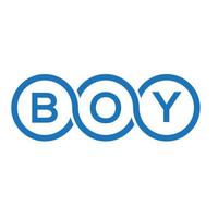 création de logo de lettre garçon sur fond blanc. concept de logo de lettre initiales créatives garçon. conception de lettre de garçon. vecteur