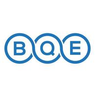 création de logo de lettre bqe sur fond blanc. concept de logo de lettre initiales créatives bqe. conception de lettre bqe. vecteur