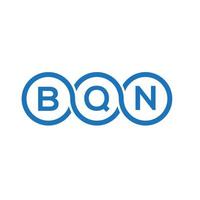 création de logo de lettre bqn sur fond blanc. concept de logo de lettre initiales créatives bqn. conception de lettre bqn. vecteur