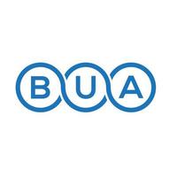 création de logo de lettre bua sur fond blanc. concept de logo de lettre initiales créatives bua. conception de lettre bua. vecteur