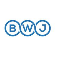création de logo de lettre bwj sur fond blanc. concept de logo de lettre initiales créatives bwj. conception de lettre bwj. vecteur