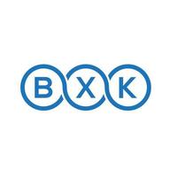 création de logo de lettre bxk sur fond blanc. concept de logo de lettre initiales créatives bxk. conception de lettre bxk. vecteur