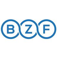 création de logo de lettre bzf sur fond blanc. concept de logo de lettre initiales créatives bzf. conception de lettre bzf. vecteur