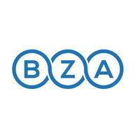 création de logo de lettre bza sur fond blanc. concept de logo de lettre initiales créatives bza. conception de lettre bza. vecteur