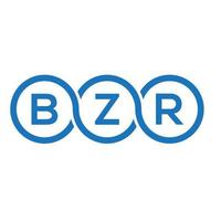 création de logo de lettre bzr sur fond blanc. concept de logo de lettre initiales créatives bzr. conception de lettre bzr. vecteur