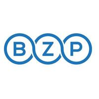 création de logo de lettre bzp sur fond blanc. concept de logo de lettre initiales créatives bzp. conception de lettre bzp. vecteur