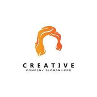 simple femme spa salon beauté icône logo vectoriel