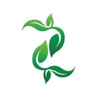 symbole de vecteur de logo de plante de feuille verte de qualité supérieure