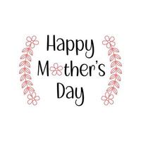 content les mères journée phrase avec floral main tiré décoration. vecteur citation illustration pour vacances de les mères