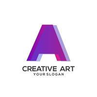 une lettre logo pente coloré conception vecteur