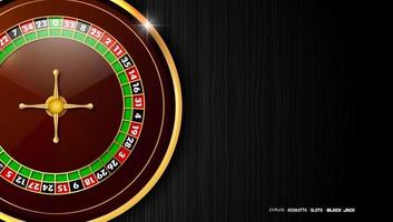 casino roulette roue isolé sur foncé Contexte vecteur