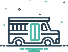 mélanger icône pour école autobus vecteur