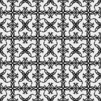 noir et blanc asiatique géométrique floral en tissu modèle vecteur