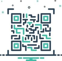 mélanger icône pour qr code vecteur