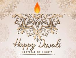 affiche du joyeux festival des lumières de diwali vecteur