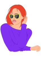 abstrait femme portrait clipart vecteur