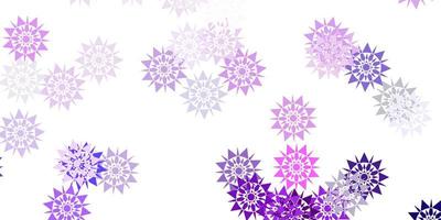 disposition de vecteur violet clair avec de beaux flocons de neige.