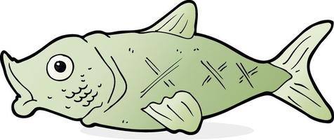 griffonnage personnage de dessin animé poisson vecteur