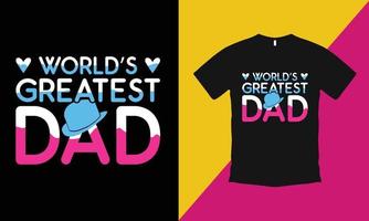 modèle de t-shirt créatif pour la fête des pères vecteur