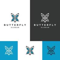 papillon logo icône modèle de conception illustration vectorielle vecteur