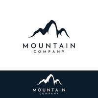 vue sur le paysage de montagne, design minimaliste. logo pour les photographes, les grimpeurs et les aventuriers. édition à l'aide d'illustration vectorielle. vecteur