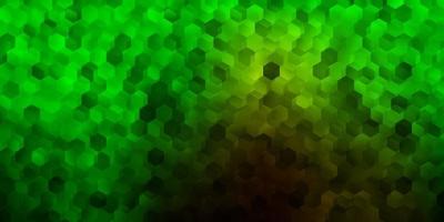 modèle vectoriel vert foncé avec des hexagones.